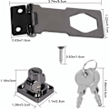 Miniatyrbild 2 av 5: 1 st lås för låda utan perforerad aluminiumlegering 90° roterande spärr