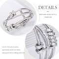 Miniatyrbillede 2 af 5: Ringe Sølv Perle Ring Fidget Freds Ringe Anti-Stress Spinner Åben Ring Justerbare Ringe til Kvinder og Piger