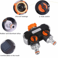 Miniatyrbillede 3 af 5: Dele og fittings 2-vejs splitter, slange splitter have splitter justerbar og låsbar vandstrøm, fordeler til havevanding (europæisk 3/4 gevind)