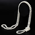 Pikkukuva 2 / 4: Pitkä helminauha Faux Pearls -kaulakorun setti Helmillinen pitkä helminauha 1920-luvun G