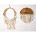 Miniatyrbilde 2 av 5: Tretre sirkelformet Macrame veggteppe, Boho-dekor for L