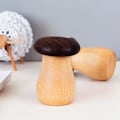 Miniatyrbillede 3 af 5: Træsort Sort Valnød Husholdning Sød Svampe Tandstikholder Krukke Tandstikker Tandstik Spand Opbevaring Tandstik Æske
