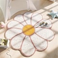 Miniatyrbilde 2 av 4: Rundt teppe for barnerom, mykt fluffy søtt blomsterformet teppe Shaggy N