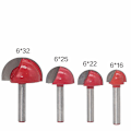 Pikkukuva 2 / 5: 4 kpl 6 mm varren reitittimen ydinlaatikon terät CNC pyöreä ura jyrsin puuntyöstötyökalut 16 mm/22 mm/25 mm/32 mm