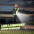 Pikkukuva 2 / 5: LED-heijastava turvaliivit - Hyvin näkyvä heijastava liivi - Unisex - Re