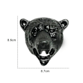 Miniatyrbillede 2 af 5: Guld støbejerns grizzly bjørnetænder bid flaskeåbner (sort