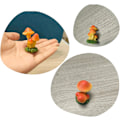 Miniatyrbillede 5 af 5: Harpiks Miniature Svampe 3stk, DIY Have Svampe Statuer, Svampe Skulptur