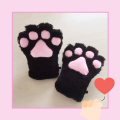 Miniatyrbilde 4 av 4: Katt Klo Bære Pote Fingerløse Vinter Plysj Hansker 1*Par