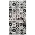 Pikkukuva 4 / 4: Matto - MANI TEXTILE - Laattavaikutus - Musta - 90x130 - Liukumatonta ja pestävää