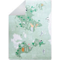 Miniatyrbillede 4 af 4: Børnetæppe - MANI TEXTILE - Grøn - Polyester - 100x150 - Kan maskinvaskes Grøn
