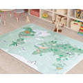 Miniatyrbillede 3 af 4: Børnetæppe - MANI TEXTILE - Grøn - Polyester - 100x150 - Kan maskinvaskes Grøn