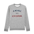 Miniatyrbild 1 av 2: Sweat JE NE RÂLE PAS JE M'EXPRIME GRIS CHINÉ - Sweat 100% bomull av hög kvalitet. Tryckt tröja i Frankrike Grå jag