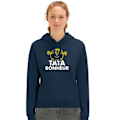 Miniatyrbillede 1 af 2: Sweat med hætte TATA BONHEUR 2 NAVY - Sweat 100% bomuld af høj kvalitet. Trykt trøje i Frankrig marinblå XXL