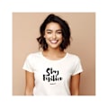 Pikkukuva 2 / 2: Wooop - NAISTEN T-paita STAY POSITIVE XL Vit XL