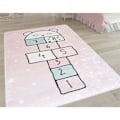 Miniatyrbillede 4 af 4: Børnetæppe - Hulahop - 80x150 cm - Polyester - Skridsikker - Maskinvaskbar Rosa