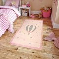 Miniatyrbild 4 av 4: Matta - MONGOLFIERE - Rosa - 80x150 cm - Halkskydd - Maskintvättbar - Mjuk vid beröring Rosa