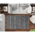 Miniatyrbillede 4 af 4: Tæppe - SELMA - Sort - 80x150 cm - Skridsikker - Maskinvaskbar - Moderne Svart
