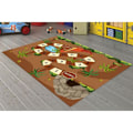 Miniatyrbild 4 av 4: Barnrummatta 80x150 cm Polyester Spel Skog Spel Skog