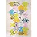 Miniatyrbillede 2 af 4: Børnetæppe - Puslespil - Beige - 80x150cm - 100% Polyester - Skridsikker Beige