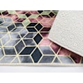 Miniatyrbillede 3 af 4: Tæppe - LUXE - Guld, Rosa - 160x230 - Polyester - Skridsikkert og Maskinvaskbart