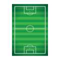 Miniatyrbillede 2 af 4: Grøn Fodboldmåtte, Størrelse: 120x160 Grön