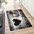 Pikkukuva 4 / 4: Keittiömatto 50x120 cm Polyesteri Kahvi Harmaa Kaffe