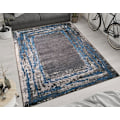 Pikkukuva 4 / 4: Matto - MANI TEXTILE - RENKAAN - Musta/Sininen - 160x230 - Suorakulmainen - Synteettinen Svart blå