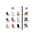 Miniatyrbild 3 av 4: M'DECO - Set av Stolsöverdrag Förlängningsbart Färgglatt Rosa One Size Flerfärgad