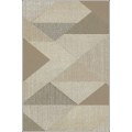Miniatyrbillede 2 af 4: Tæppe - MIRAN - Beige - 120x180 cm - Skridsikkert - Maskinvaskbart - Geometrisk