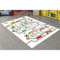 Pikkukuva 4 / 4: Lastenhuoneen matto 120x160 cm Polyesteri Rata Valkoinen Krets