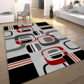 Miniatyrbillede 3 af 4: Tæppe - GULLI - Rød - 80x150 cm - Tykkelse 6mm - Bagside latex - Polyester Röd