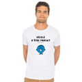 Miniatyrbild 1 av 2: T-shirt LEDSEN ATT VARA PERFEKT 2 VIT - T-shirt i 100% bomull av hög kvalitet. T-shirt tryckt i Frankrike Vit jag