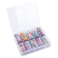 Miniatyrbild 2 av 3: Nagelfolie / folie - Set 10 färger - 100 cm / st multifärg