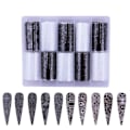 Miniatyrbild 1 av 4: Nagelfolie / folie - Set 10 färger - 100 cm / st multifärg