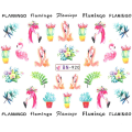 Miniatyrbillede 2 af 2: Vanddekaler - Flamingo - BN-920 - Til negle Multicolor