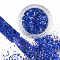 Pikkukuva 1 / 4: Nail Glitter - Wink Effect - Hexagon - 08 Blue