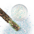 Miniatyrbillede 1 af 3: Nail Glitter - Wink Effect - Hexagon - 24 Light blue