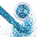 Miniatyrbild 1 av 4: Nagelglitter - Wink Effect - Hexagon - 02 Blå