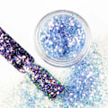 Miniatyrbild 1 av 4: Nagelglitter - Wink Effect - Hexagon - 11 Ljusblå