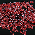 Miniatyrbillede 2 af 2: Krystalsten (Glas) - 1 mm - 200-300 stk - 13 Red