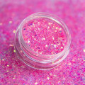 Miniatyrbild 4 av 4: Nagelglitter - Wink Effect - Hexagon - 26 Rosa