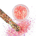 Miniatyrbillede 1 af 4: Nail Glitter - Wink Effect - Hexagon - 25 Orange
