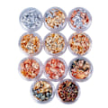 Miniatyrbillede 2 af 2: Nageldekorationer - Metall / Alu flagor - 10 Multicolor