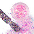 Miniatyrbild 1 av 4: Nagelglitter - Wink Effect - Hexagon - 14 Rosa