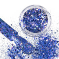 Miniatyrbillede 1 af 4: Nail Glitter - Wink Effect - Hexagon - 07 Blue