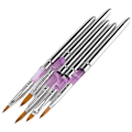 Pikkukuva 1 / 4: Penslar med naturborst - Akryl - Cat tounge - 2, 4, 6, 8, 10 mm