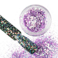 Miniatyrbild 1 av 4: Nagelglitter - Wink Effect - Hexagon - 06 Lila