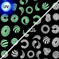 Pikkukuva 2 / 3: Tarrat - Hehkuvat UV-valossa - CY-040 - Kynsille Multicolor