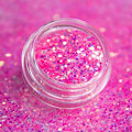 Miniatyrbild 4 av 4: Nagelglitter - Wink Effect - Hexagon - 20 Rosa
