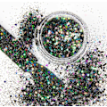 Miniatyrbild 1 av 3: Nagelglitter - Wink Effect - Hexagon - 40 Svart